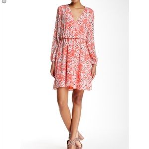 FLASH SALE CeCe floral V-neck dress, like new